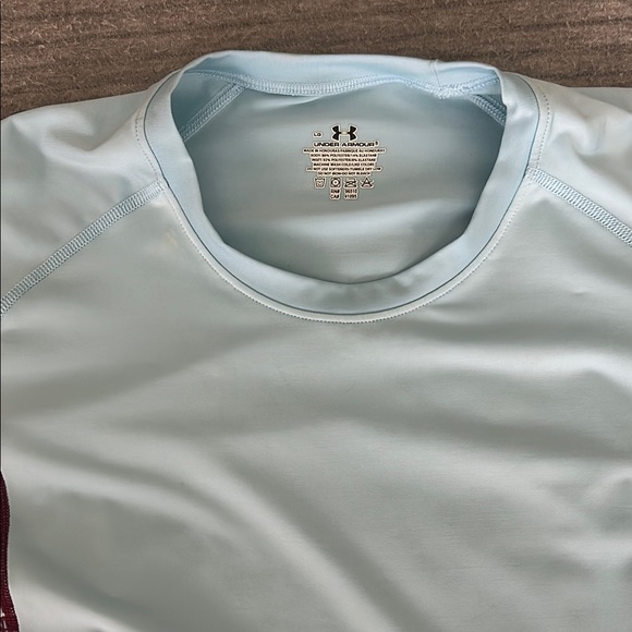 Under Armour Men's Light Blue Swim Shirt - Picture 1 of 2